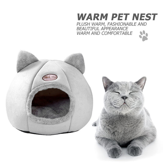 CAT SLEEPING NEST WARM AND COZY