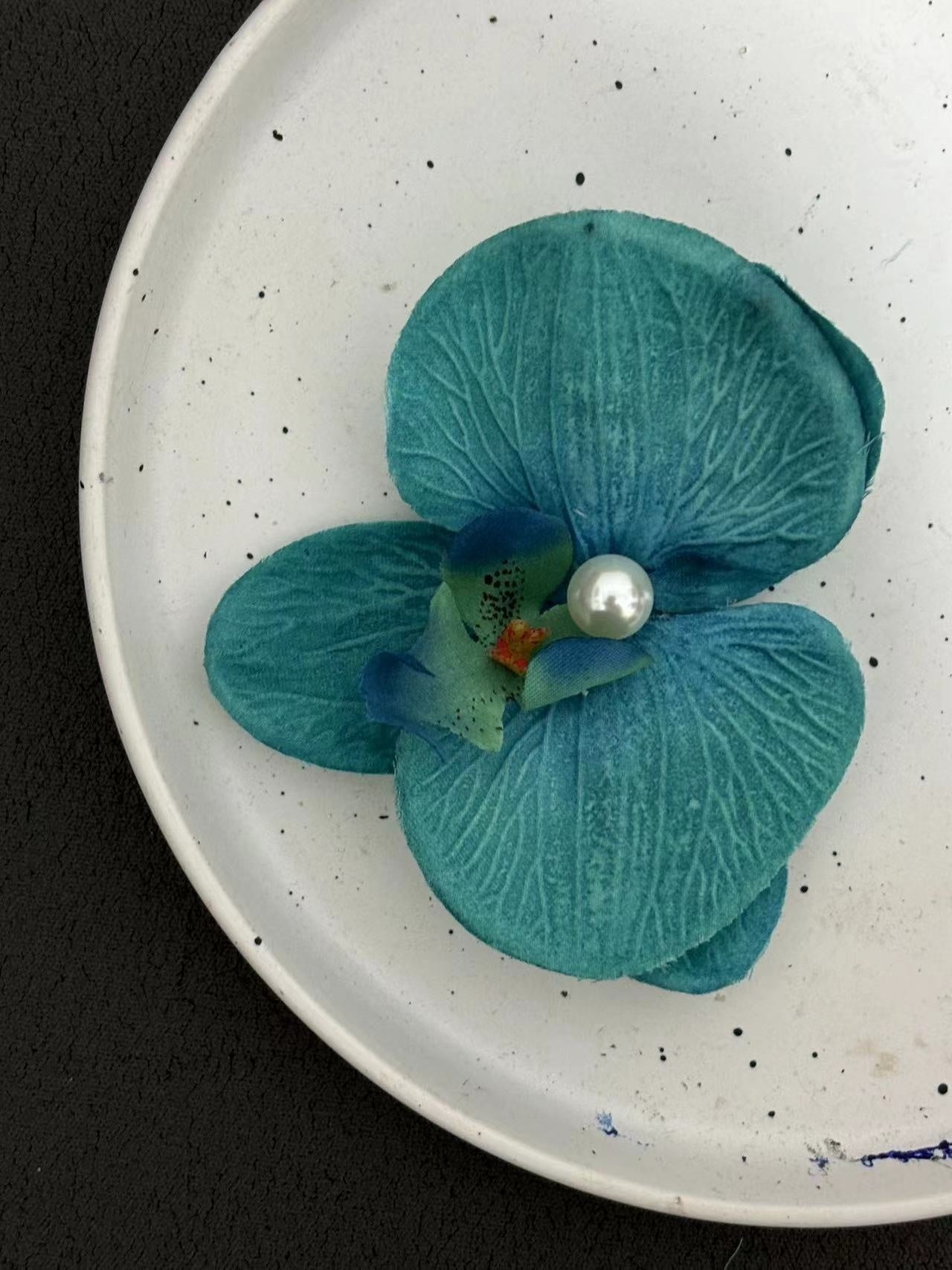 ORCHID HAIR CLIP HANDMADE NATURAL STYLE