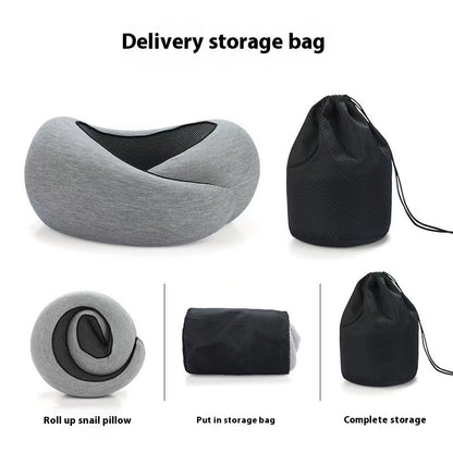 SNAIL TRAVEL NECK PILLOW WITH MEMORY FOAM