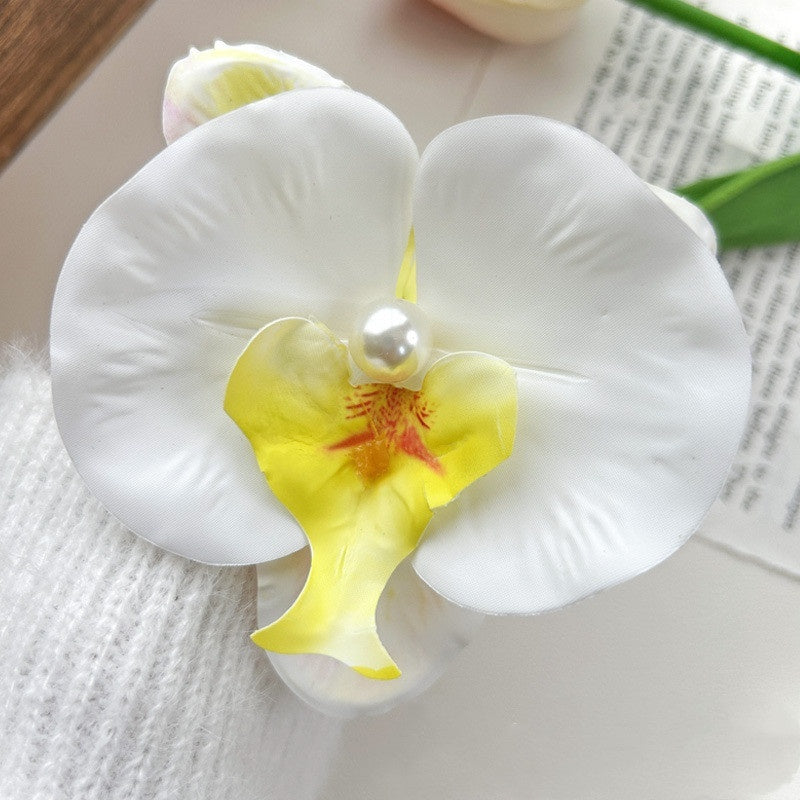 ORCHID HAIR CLIP HANDMADE NATURAL STYLE