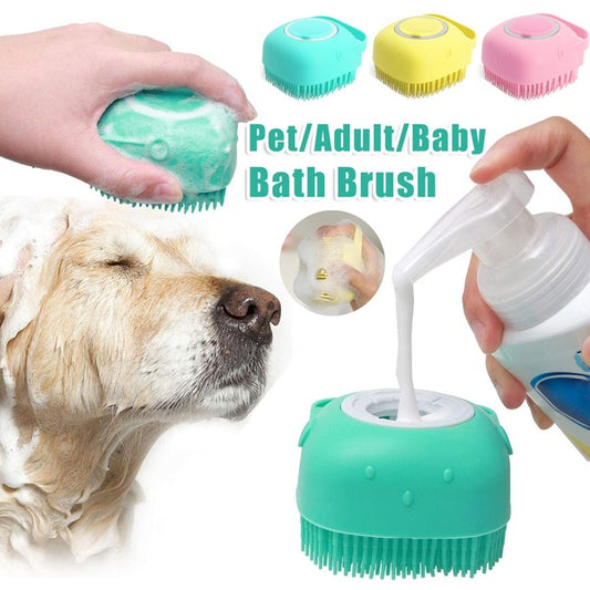 Silicone Bath Brush Gentle Grooming and Massager