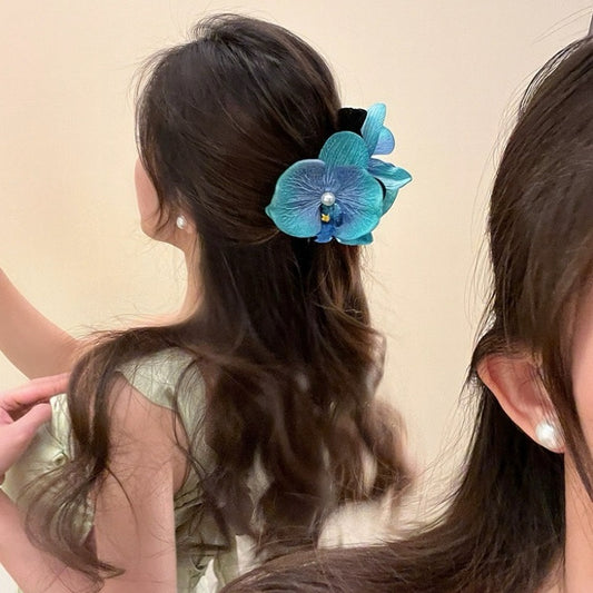 ORCHID HAIR CLIP HANDMADE NATURAL STYLE
