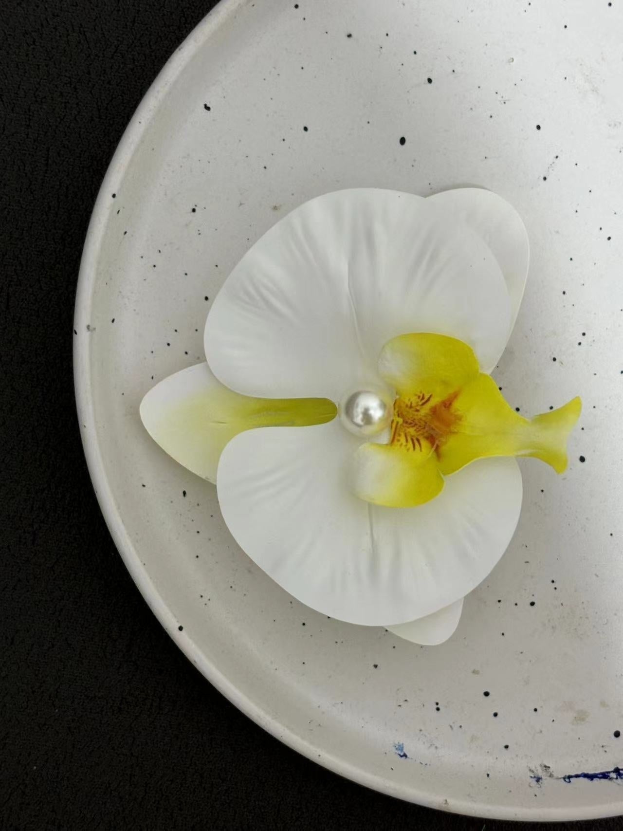 ORCHID HAIR CLIP HANDMADE NATURAL STYLE