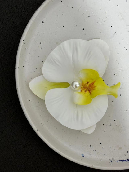 ORCHID HAIR CLIP HANDMADE NATURAL STYLE