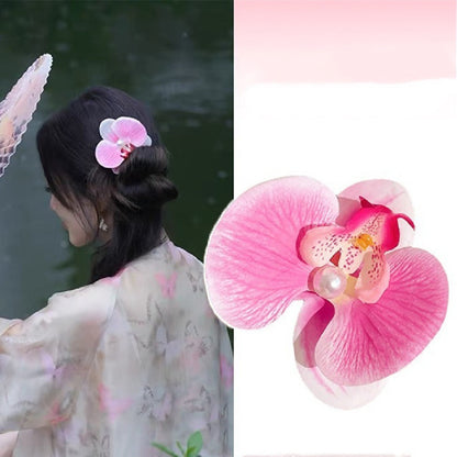 ORCHID HAIR CLIP HANDMADE NATURAL STYLE