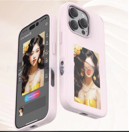 E INK NFC Projection Phone Case Mirror Effect, Two-in-One Design
