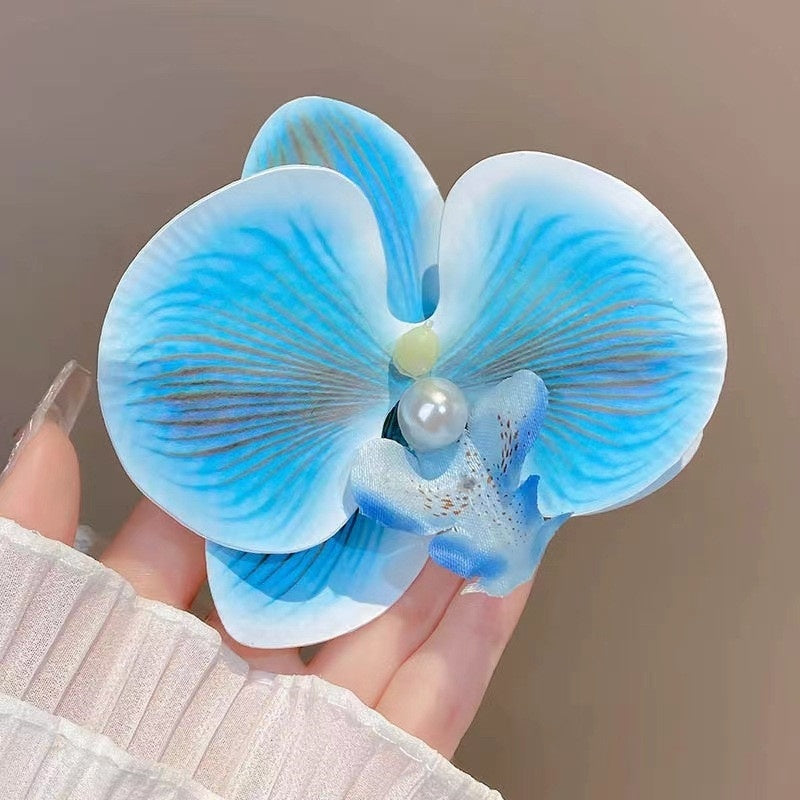 ORCHID HAIR CLIP HANDMADE NATURAL STYLE