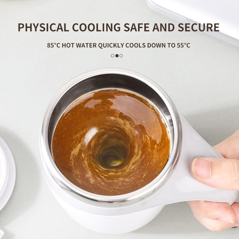 MAGNETIZED SELF STIRRING COFFEE CUP