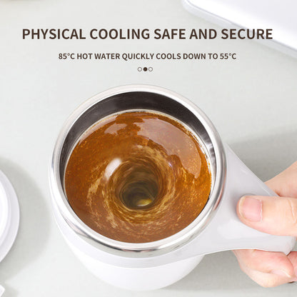 MAGNETIZED SELF STIRRING COFFEE CUP