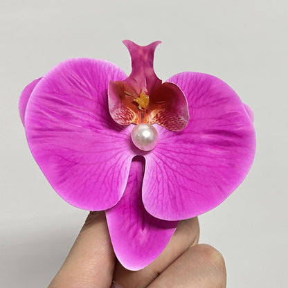 ORCHID HAIR CLIP HANDMADE NATURAL STYLE
