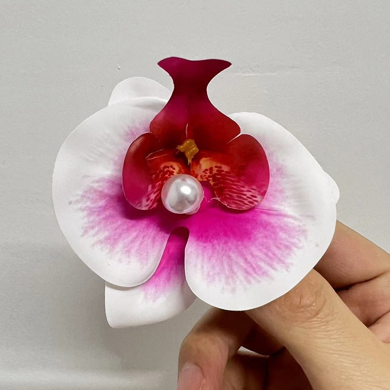 ORCHID HAIR CLIP HANDMADE NATURAL STYLE