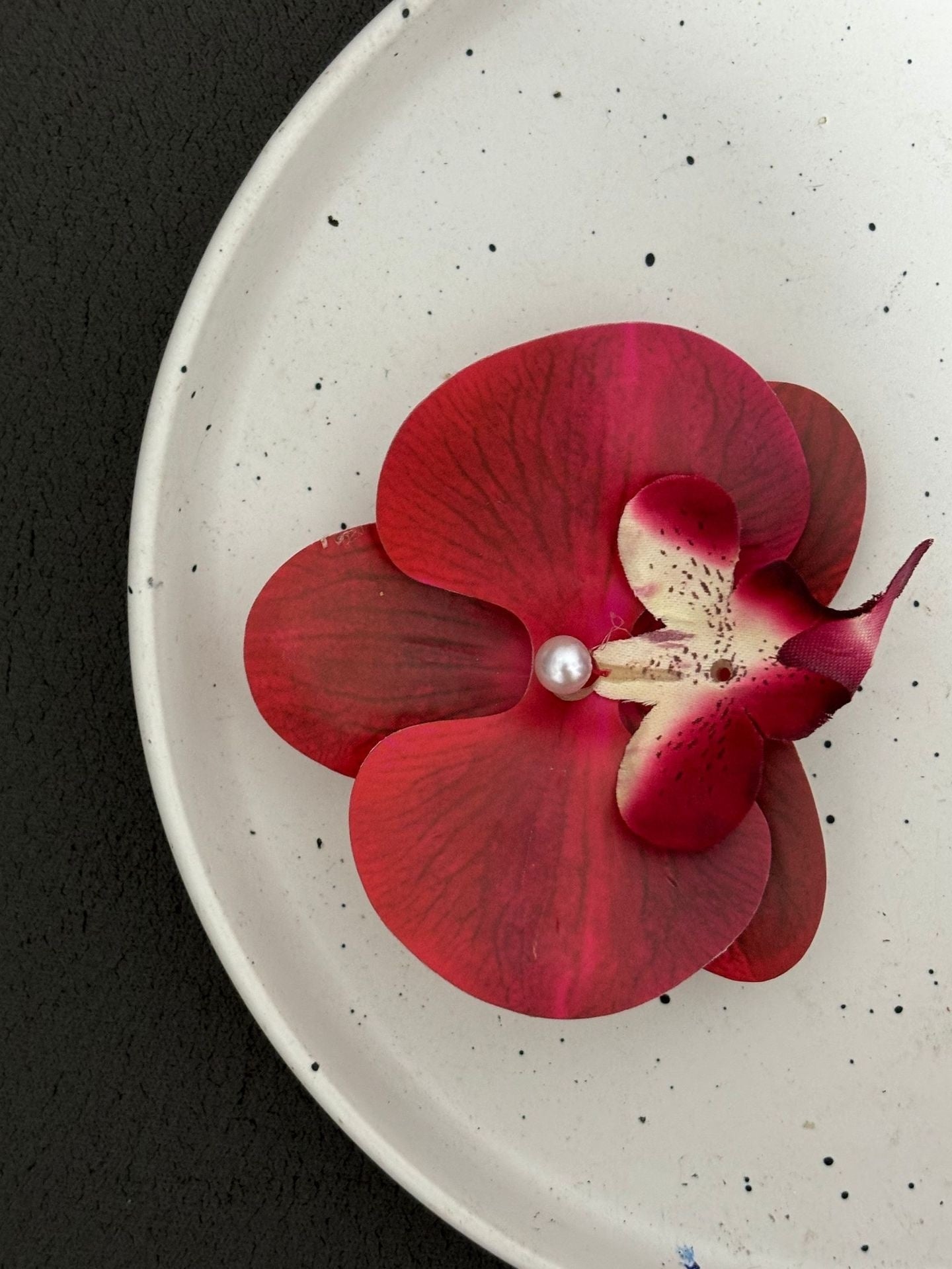 ORCHID HAIR CLIP HANDMADE NATURAL STYLE