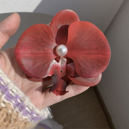ORCHID HAIR CLIP HANDMADE NATURAL STYLE