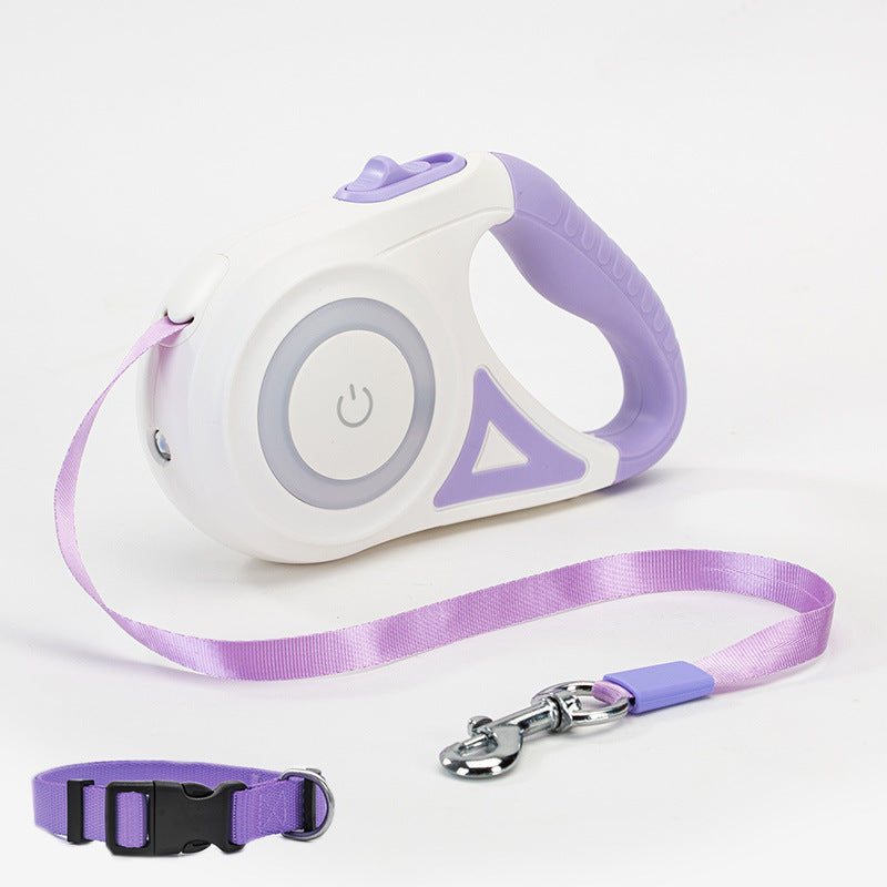 RETRACTABLE DOG LEASH WITH COLLAR