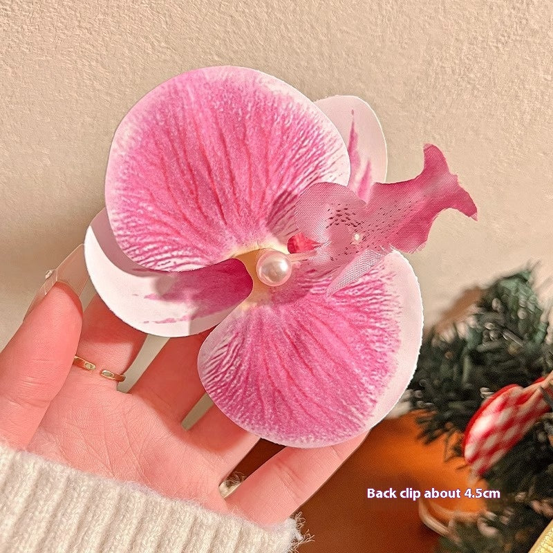 ORCHID HAIR CLIP HANDMADE NATURAL STYLE