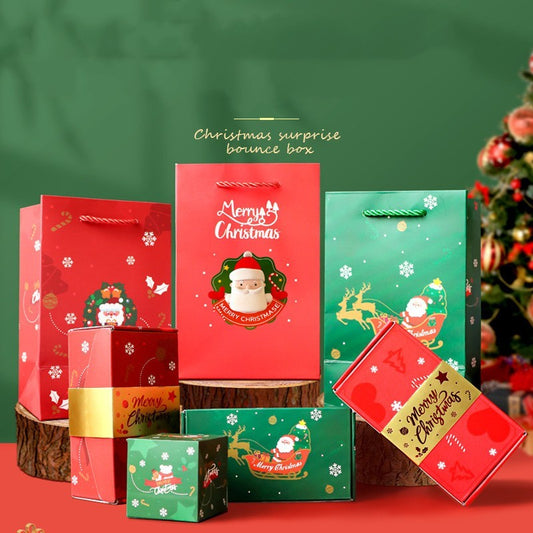 CHRISTMAS POP UP GIFT BAG SET PAPER POP UPS