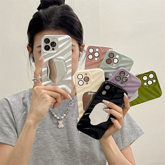 TPU PHONE CASE WITH MIRROR AND ANTI DROP PROTECTION