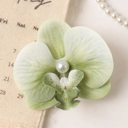 ORCHID HAIR CLIP HANDMADE NATURAL STYLE