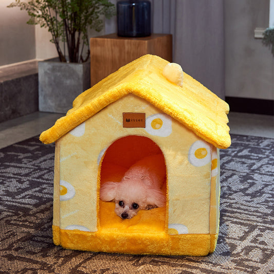 Cozy Paws Plush Pet Pod Cute Patterns & Comfy Designs