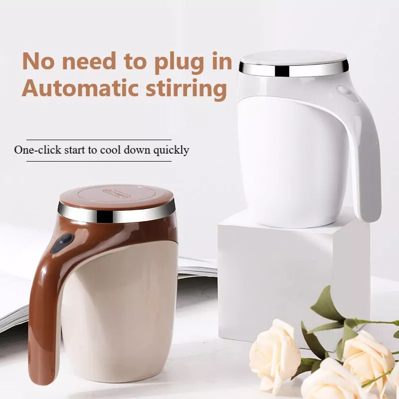MAGNETIZED SELF STIRRING COFFEE CUP