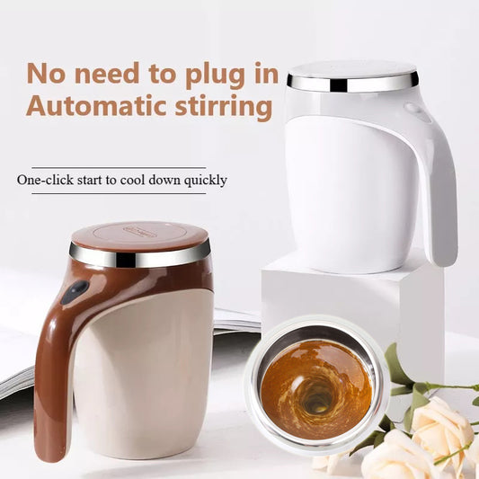 MAGNETIZED SELF STIRRING COFFEE CUP